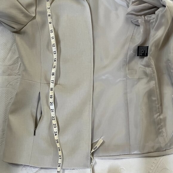 KASPER 12 Neutral Off-white Greige Cream 2-piece All-Lined Jacket Pant SUIT - Picture 5 of 9